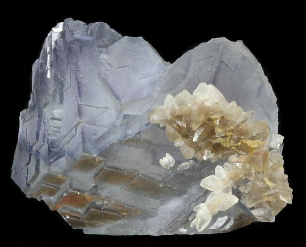 Fluorite Cube Cluster with Calcite Crystals- Pakistan #38630